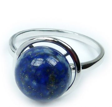 Stříbrný prsten s lapisem lazuli 426000475 velikost 57