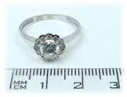 Prsten z bílého zlata 1798 velikost 56