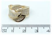 Zlatý prsten se zirkony AU98 velikost 52
