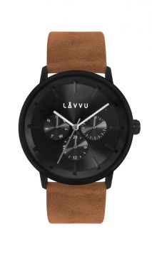 Hnědé multifunkční hodinky LAVVU Tromso Cedar Brown LWM0062