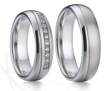 Ocelové snubní prsteny Romeo a Julie