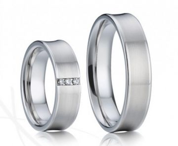 Ocelové snubní prsteny Adam a Eva