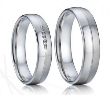 Ocelové snubní prsteny Jack a Rose