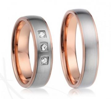 Ocelové snubní prsteny Wiliam a Kate
