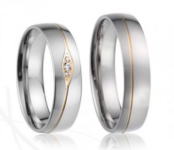 Ocelové snubní prsteny Paris a Helena