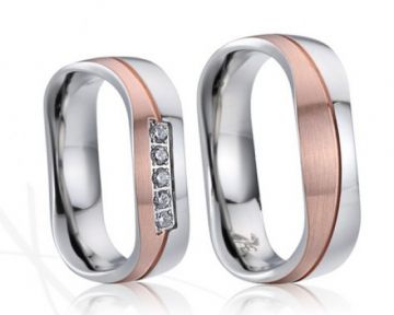 Ocelové snubní prsteny Napoleon a Josefína