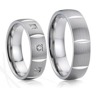 Ocelové snubní prsteny Vilém a Jarmila