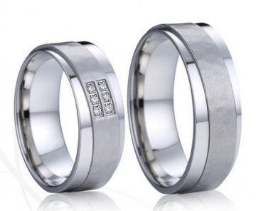 Ocelové snubní prsteny Karel a Lori
