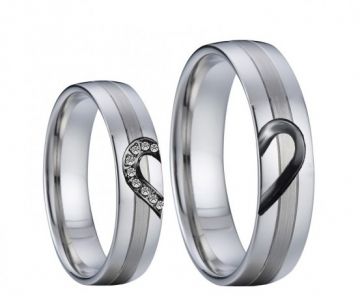 Ocelové snubní prsteny Frances a Johny