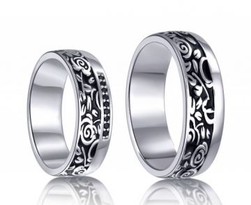 Stříbrné snubní prsteny Mila a Ashton