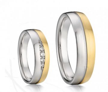 Ocelové snubní prsteny Elena a Alejandro
