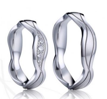 Stříbrné snubní prsteny Beatrice a Dante