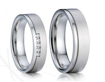 Ocelové snubní prsteny Lancelot a Guinevera