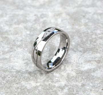Ocelový prsten vel 57