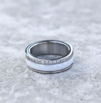 Ocelový prsten vel 59