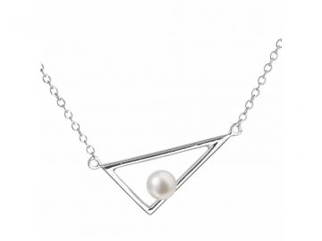 Stříbrný náhrdelník s perlou EVG 22020,1