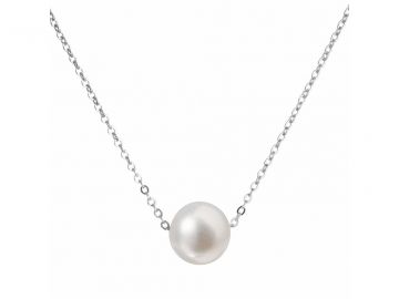 Stříbrný náhrdelník s perlou EVG 22023,1