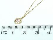 Zlatý náhrdelník s přírodním drahokamem 144-1381 délka 42-45 cm