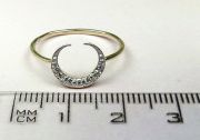 Zlatý prsten s diamanty velikost 54